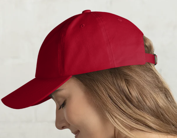 WITH GOD WE WIN VICTORY RED HAT (WHITE TEXT)