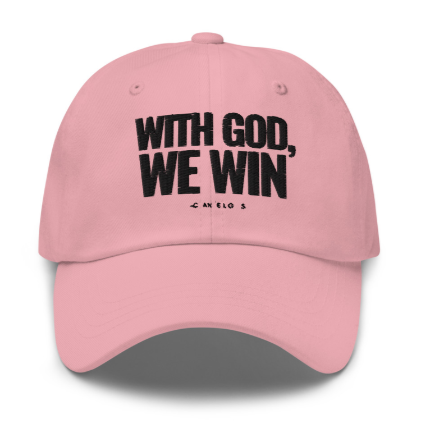 WITH GOD WE WIN VICTORY HAT (BLACK TEXT)