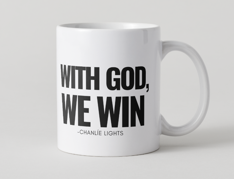 With God We Win Mug - BLACK