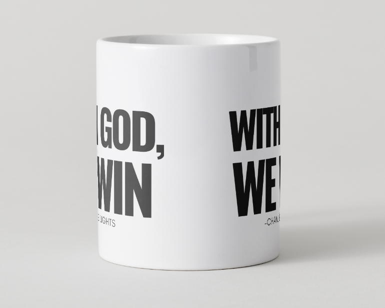 With God We Win Mug - BLACK