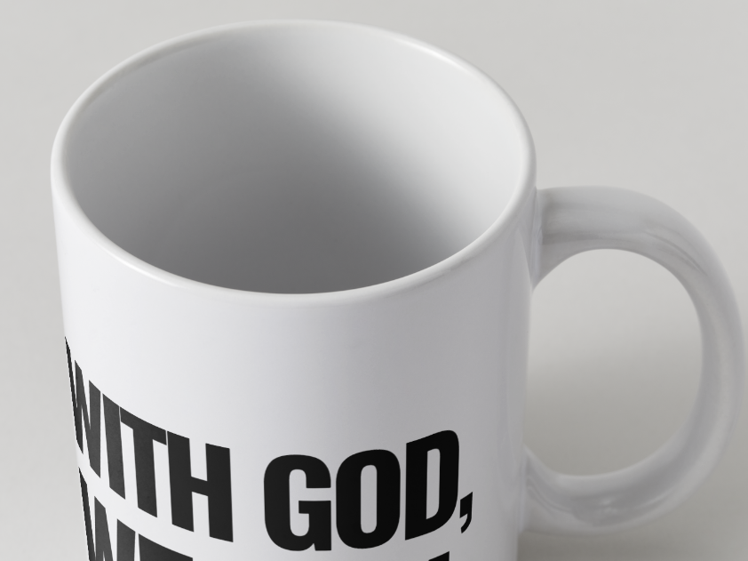 With God We Win Mug - BLACK