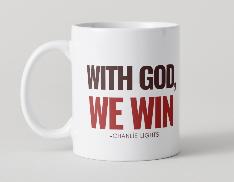 With God We Win Mug - RED