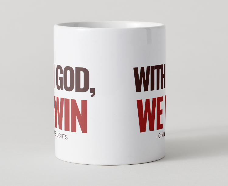 With God We Win Mug - RED