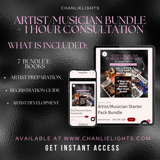 Artist/Musician Starter Pack 7 E-Books Bundled + 1Hr Consultation
