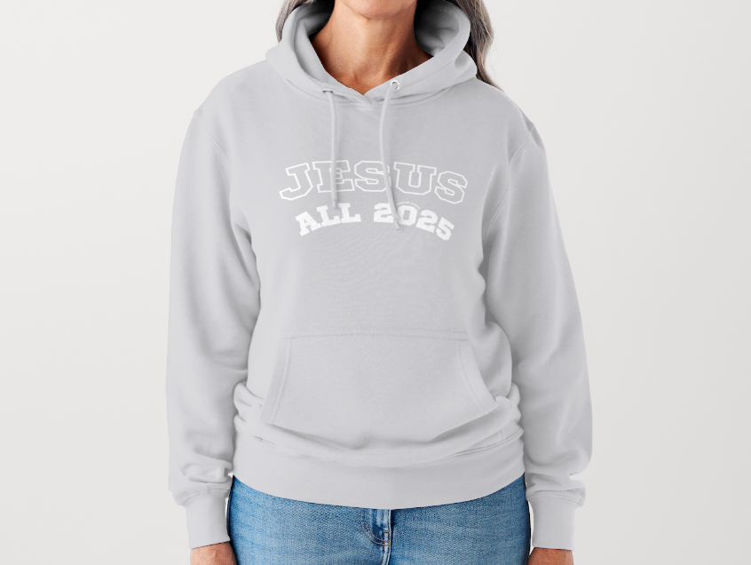JESUS ALL 2025 HOODIE – GRAY (Adults UNISEX)