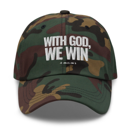 WITH GOD WE WIN VICTORY HAT - MULTI COLOR (WHITE TEXT)