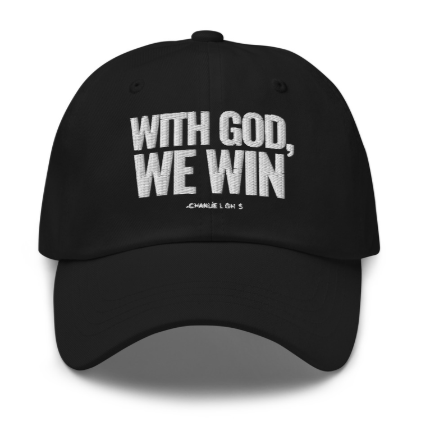 WITH GOD WE WIN VICTORY HAT MULTI COLORS (WHITE TEXT)