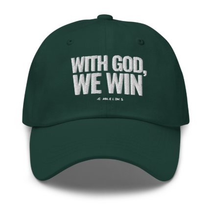 WITH GOD WE WIN VICTORY HAT - MULTI COLOR (WHITE TEXT)