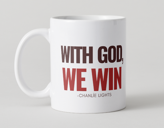 With God We Win Mug - RED