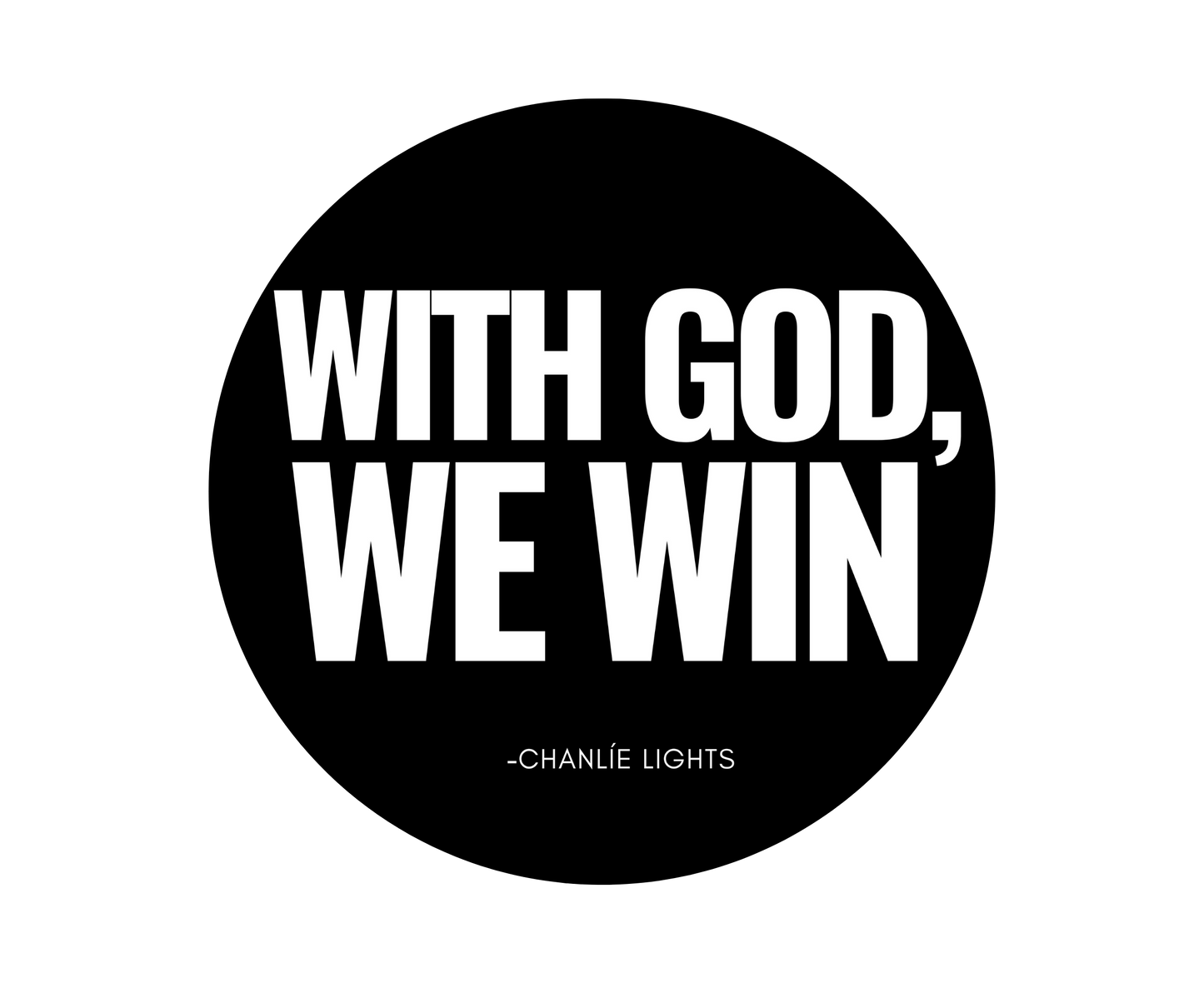 WITH GOD WE WIN STICKERS - 12 Pack